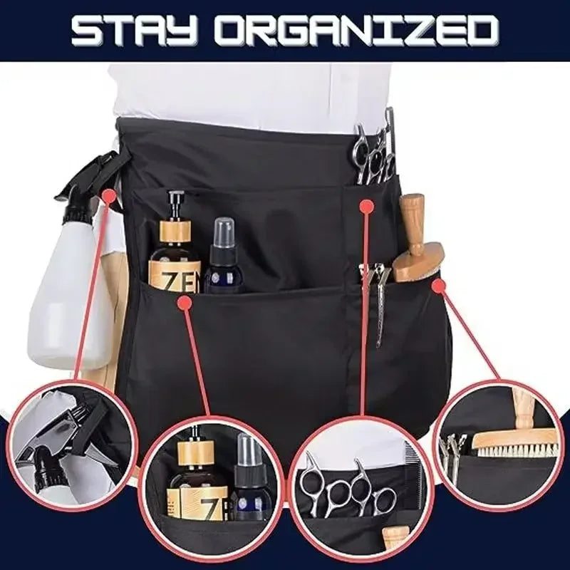 Waterproof Barber Apron – Black Professional Hairdresser Apron Hairdresser Apron PLUSH