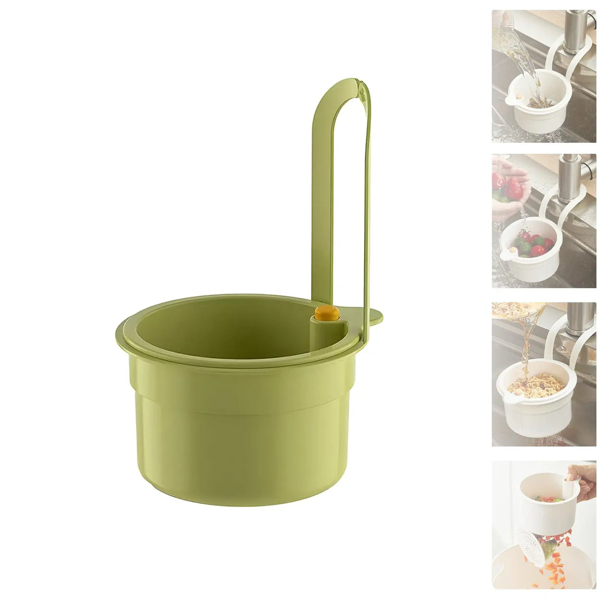 Self-Cleaning Sink Strainer Basket | Faucet Hanging Waste Catcher Sink Strainer Basket PLUSH Green