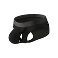 Men's Bamboo Fiber Briefs | Breathable Front Opening Underwear Men's Briefs PLUSH Black 1XL