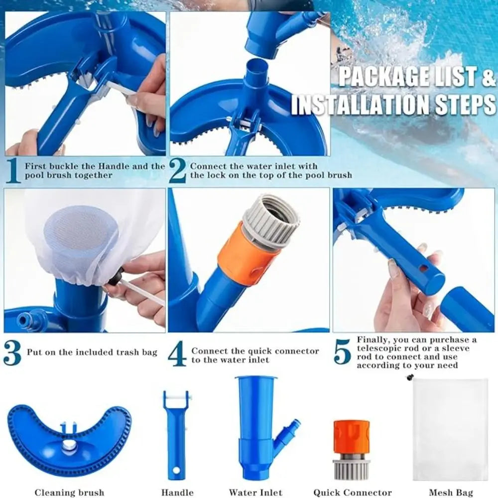 Handheld Pool Vacuum Cleaner – Telescopic Jet Brush Cleaner Pool Vacuum Cleaner PLUSH