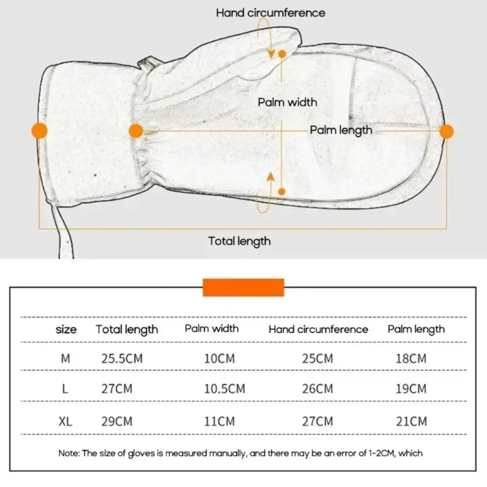 Waterproof Ski Gloves Touchscreen Thermal Winter Mittens Ski Mittens Gloves PLUSH