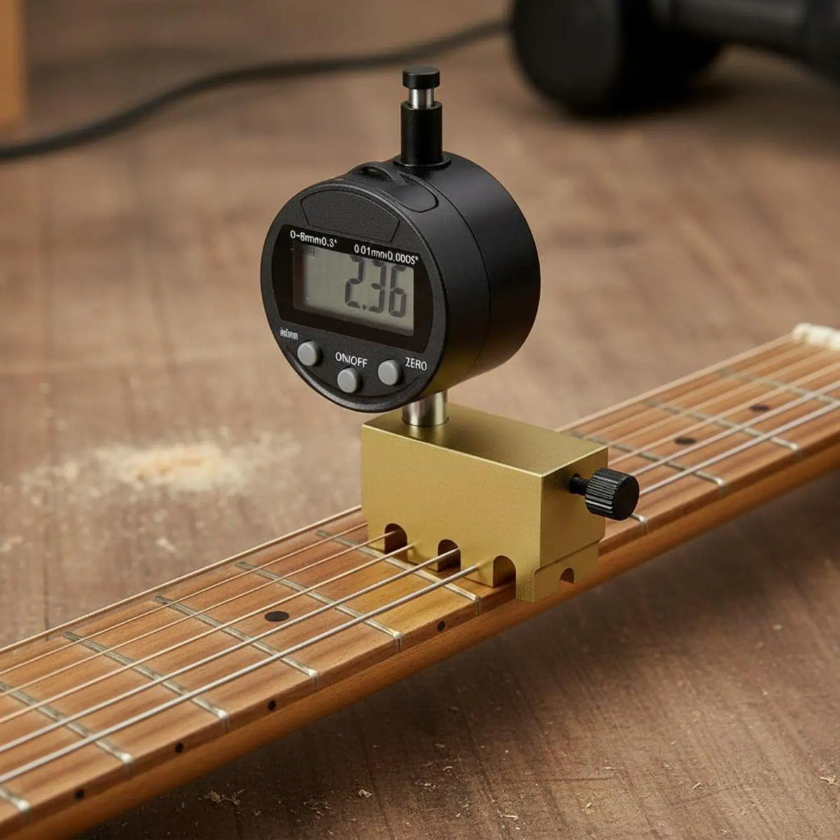 Digital Guitar String Action Gauge – Brass Luthier Setup Tool Guitar Setup Tool PLUSH