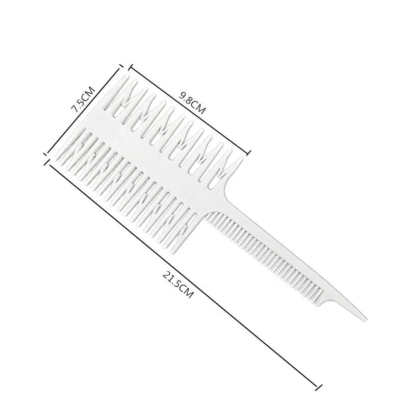 Professional Hair Dyeing Highlight Comb – Rat Tail Barber Tool Hair Dyeing Comb PLUSH White