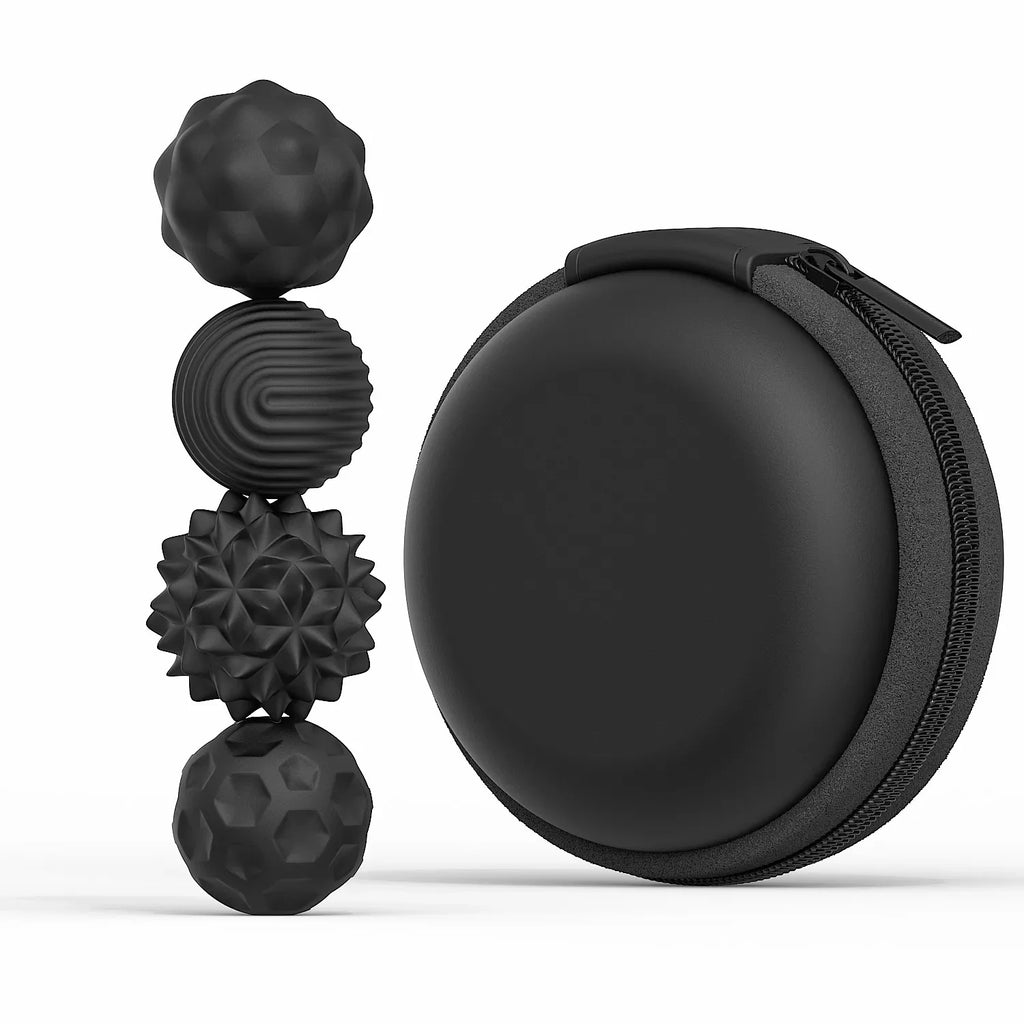 Silicone Magnetic Sensory Fidget Balls – 4 or 8 Pcs Set Fidget Sensory Toy PLUSH 4PCS Black