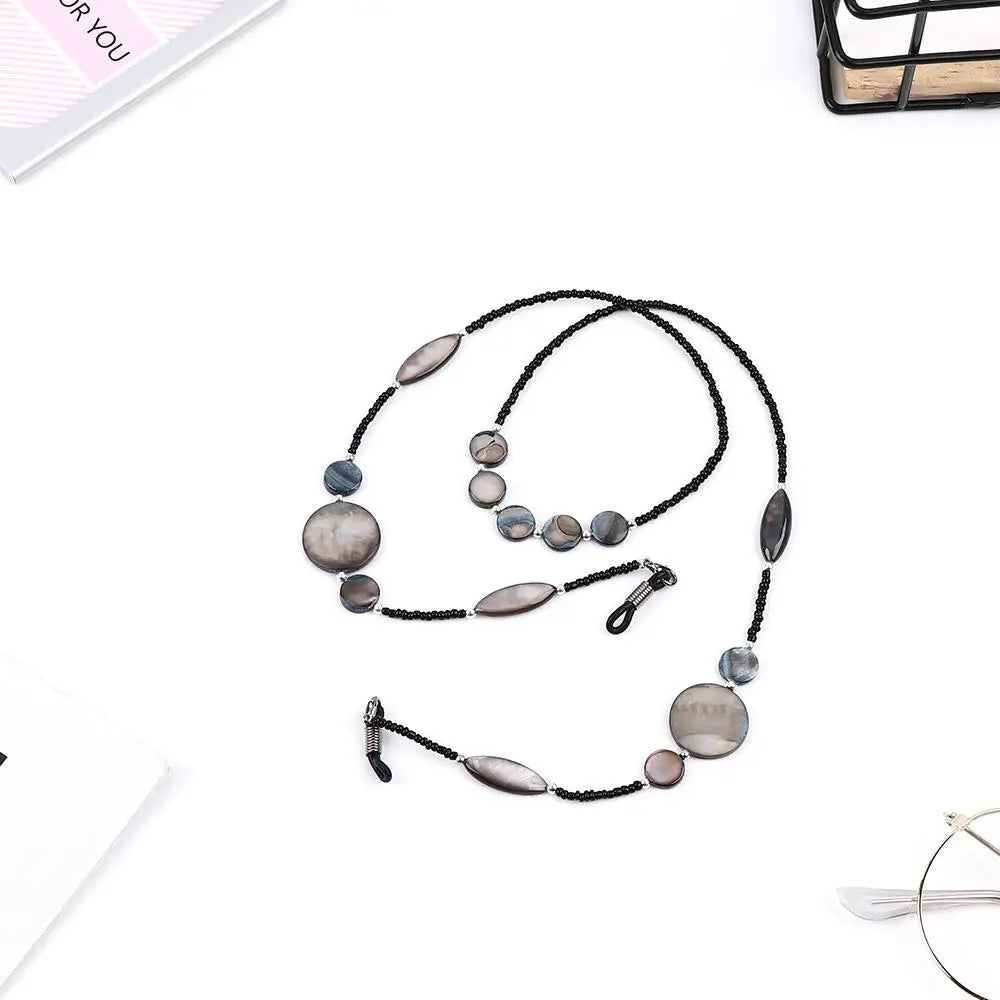 Shell & Glass Bead Eyeglass Chain – Beaded Sunglasses Lanyard Eyeglass Chain PLUSH