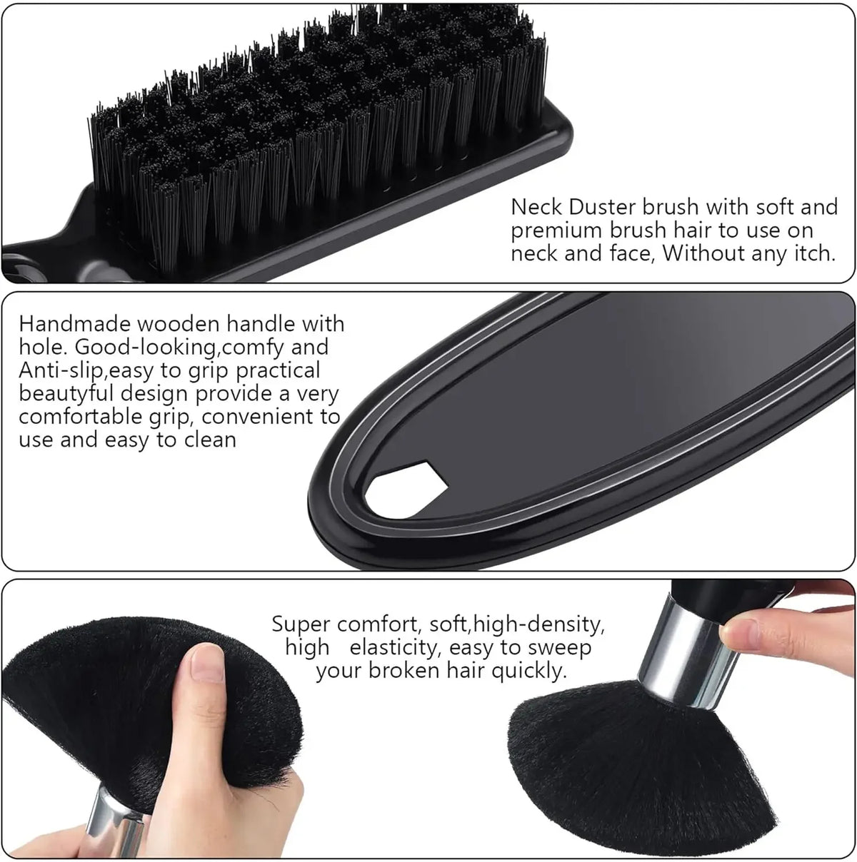 Neck Dust Removal Brush Set – Soft Nylon Clipper Cleaner Clipper Cleaning Brush PLUSH