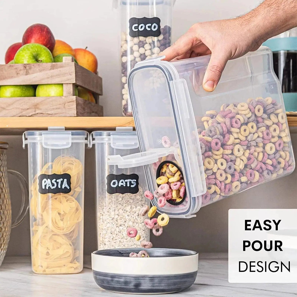 4L Airtight Food Storage Container – Transparent Grain Keeper Food Storage Container PLUSH