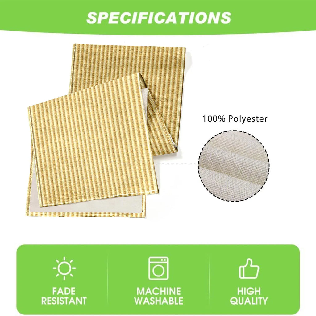 Striped Woven Table Runner – Light Brown & Beige | 3 Sizes Woven Table Runner PLUSH