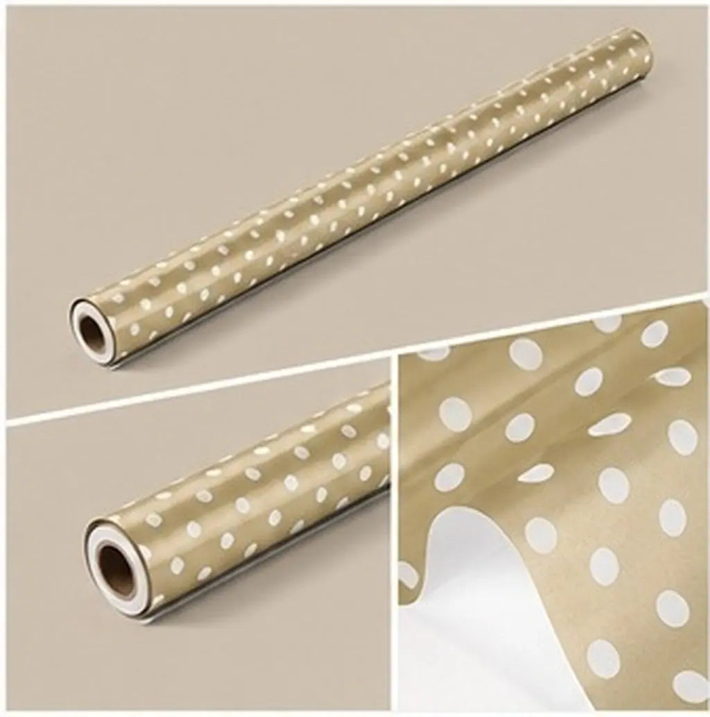 Gold Dot Aluminized Wrapping Paper Roll – Reversible Gift Wrap Gift Wrapping Paper PLUSH
