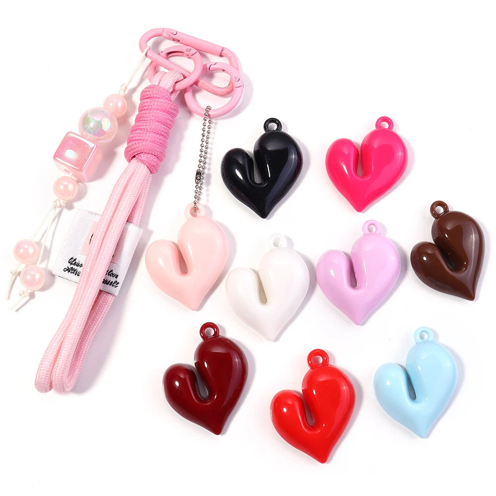 4pcs Acrylic Irregular Heart Charms Pendants – DIY Jewelry Jewelry Charm Pendants PLUSH