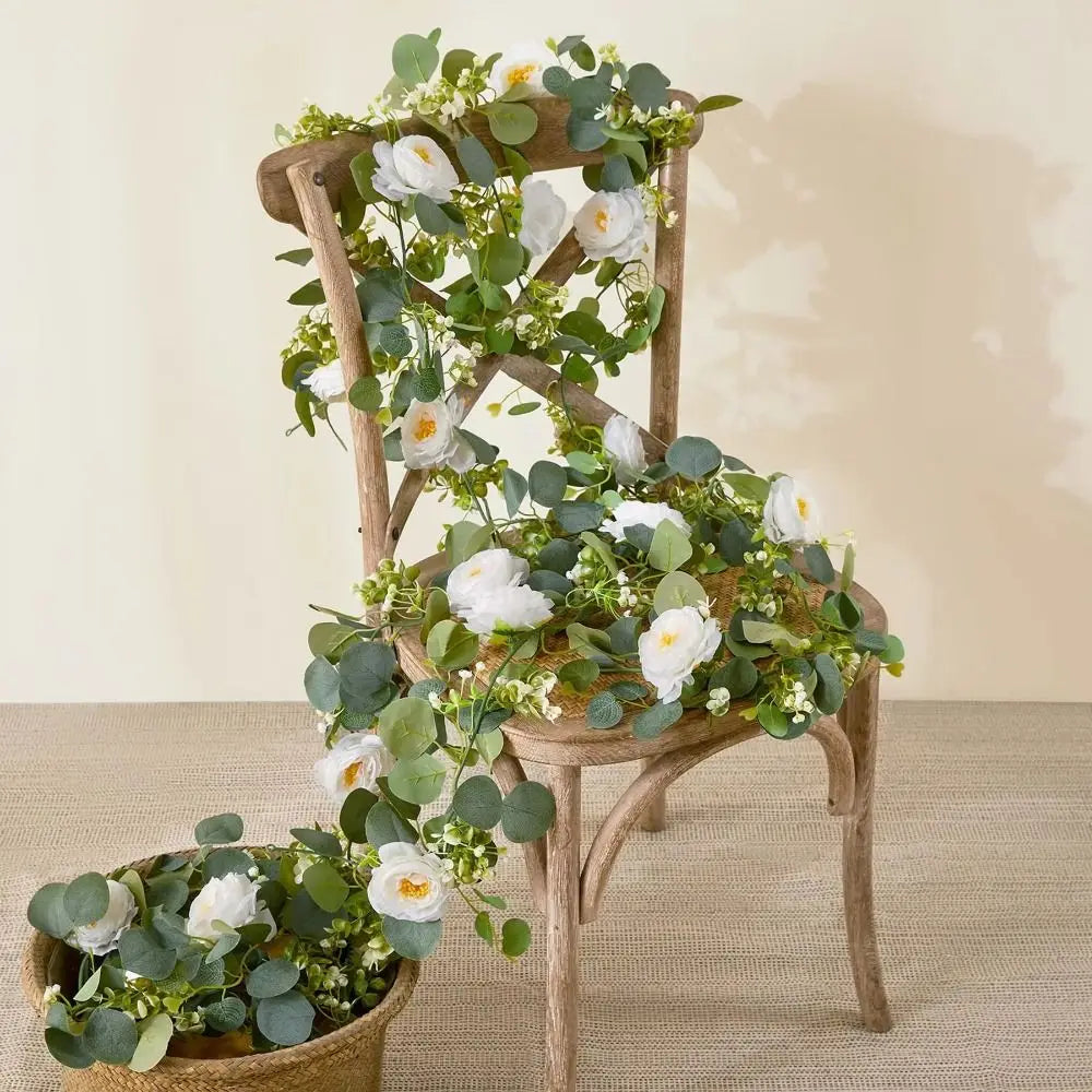 180cm Artificial Flower Vine Garland – Lifelike Hanging Plant Artificial Flower Garland PLUSH