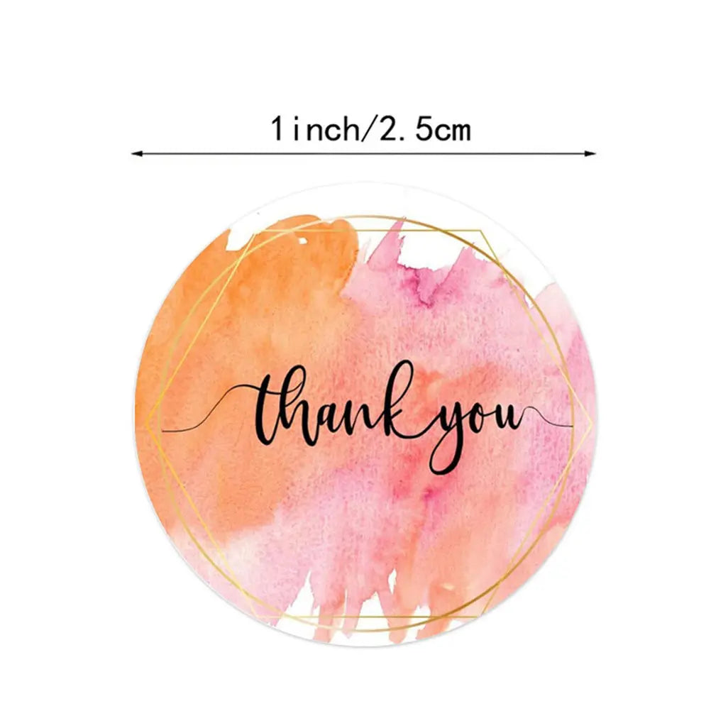 500pcs Thank You Stickers Self-Adhesive Sealing Labels Decorative Stickers PLUSH