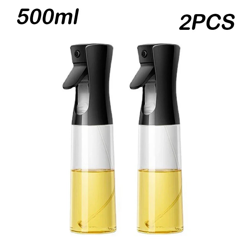 Oil Spray Bottle for Kitchen & Air Fryer – 200/300/500ml Oil Spray Bottle PLUSH Black-500ml-2PCS