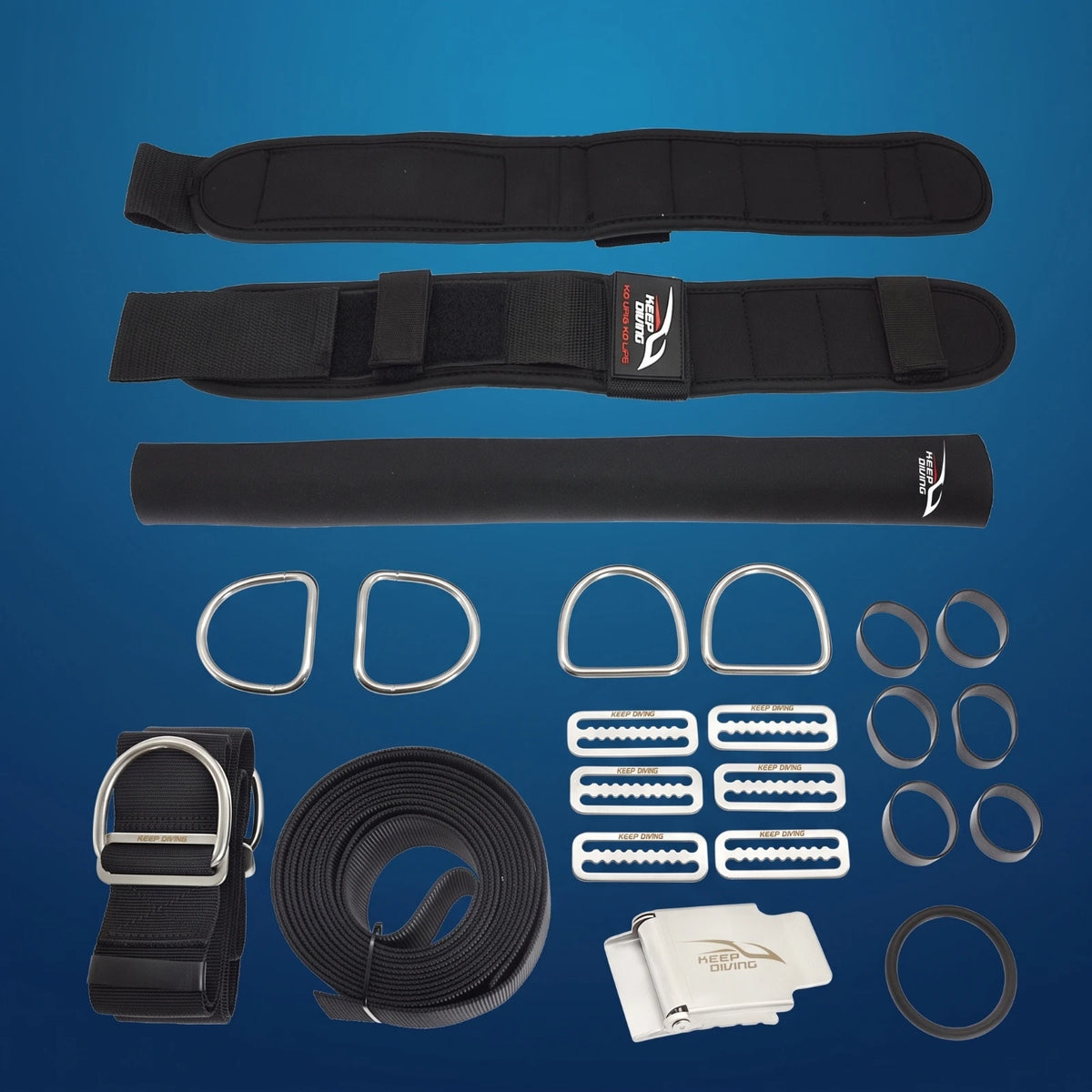 Scuba Diving Backplate Harness with Padded Shoulder Straps Diving BCD Harness PLUSH