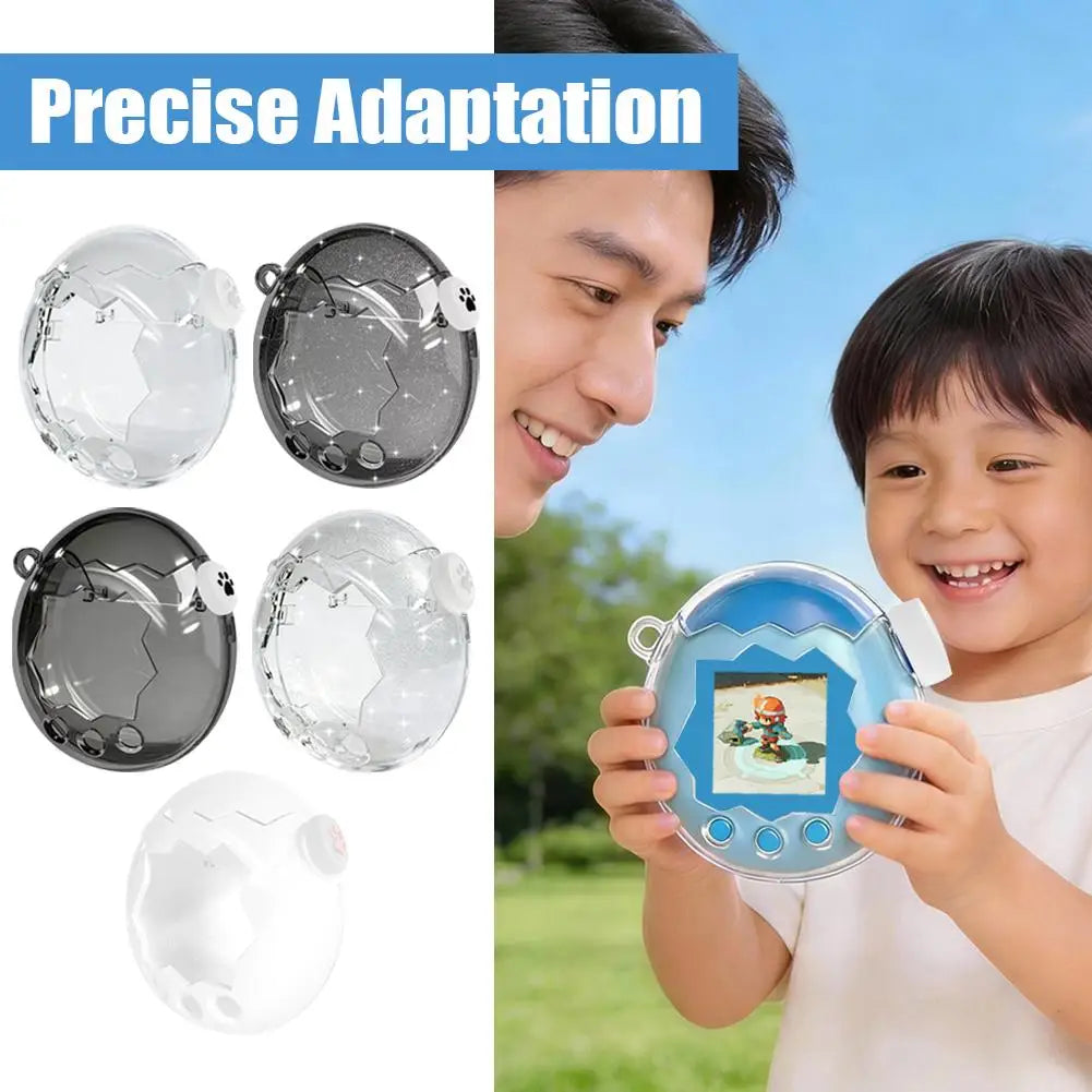 Tamagotchi Paradise Clear Protective Case with Button Caps Virtual Pet Accessory PLUSH