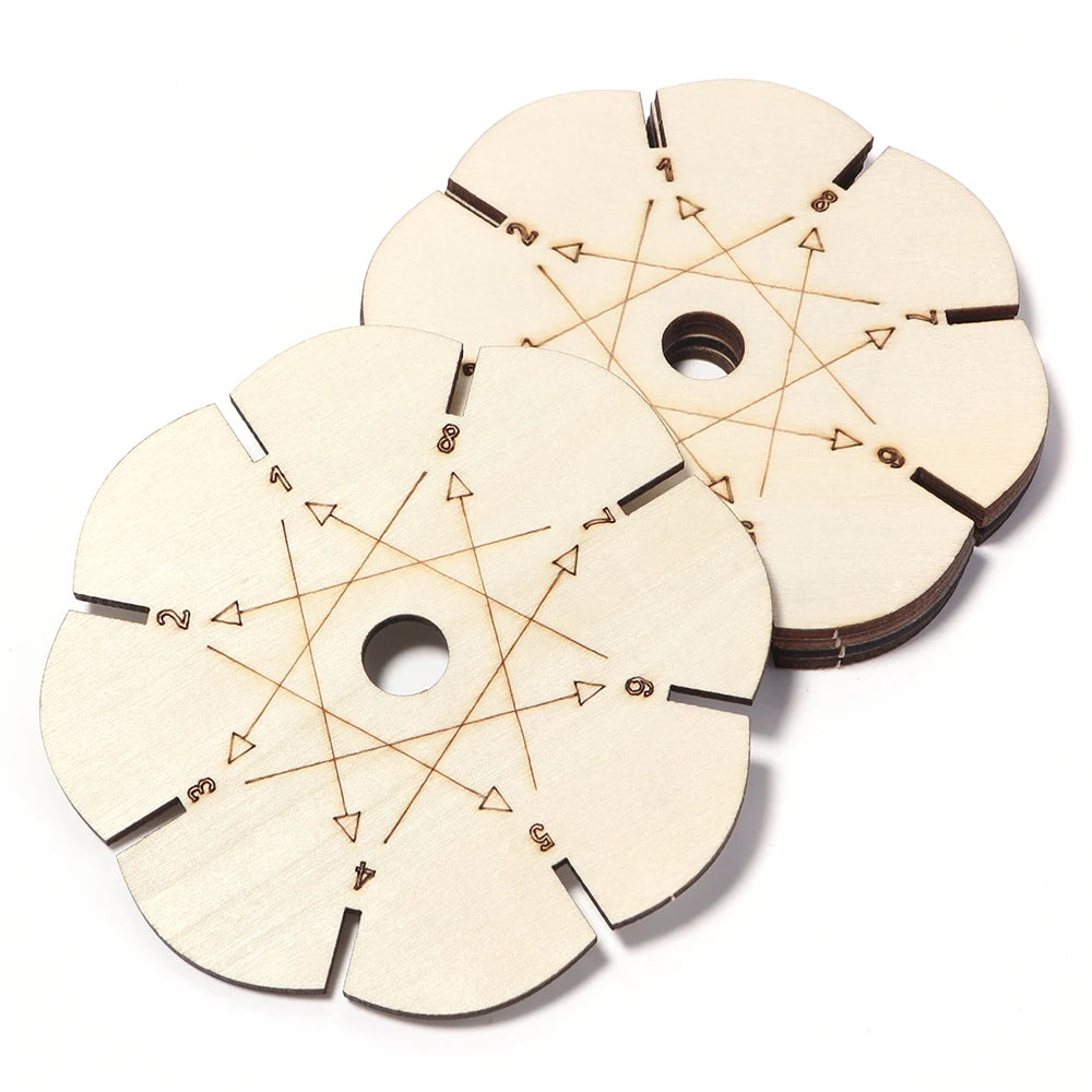 5pcs Round Wooden Bracelet Braiding Disc – DIY Jewelry Tool Jewelry Making Tool PLUSH 9.5cnm