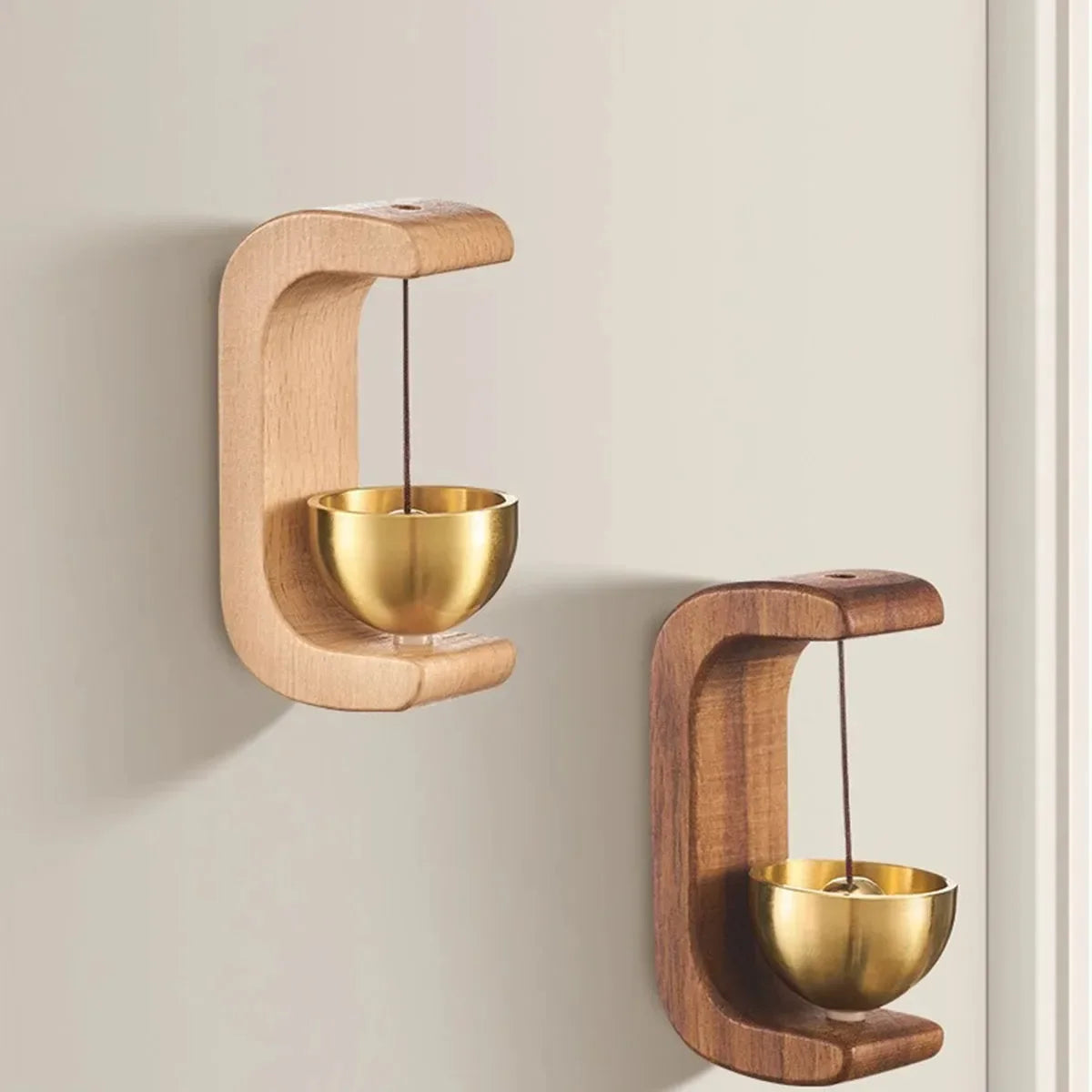Wooden Wind Chime Doorbell – Decorative Hanging Door Bell Wind Chime Doorbell PLUSH