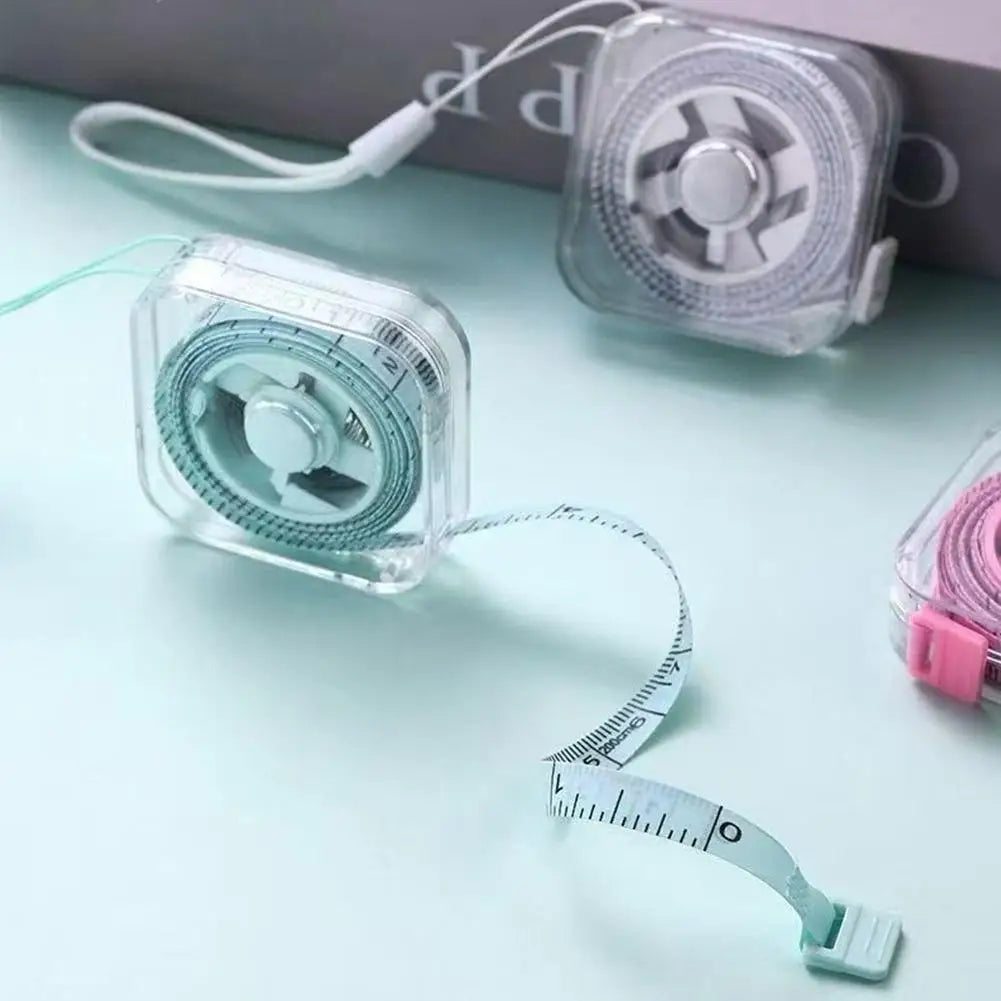 2m Retractable Transparent Tape Measure | Dual-Sided Scale Retractable Tape Measure PLUSH