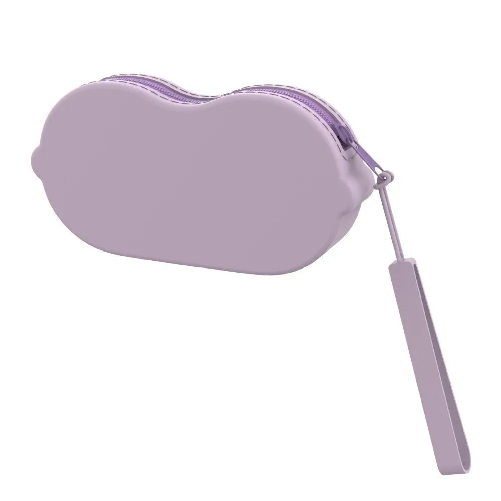 Silicone Sunglasses Case with Lanyard & Zipper – 12 Colors Eyeglass Case PLUSH Purple