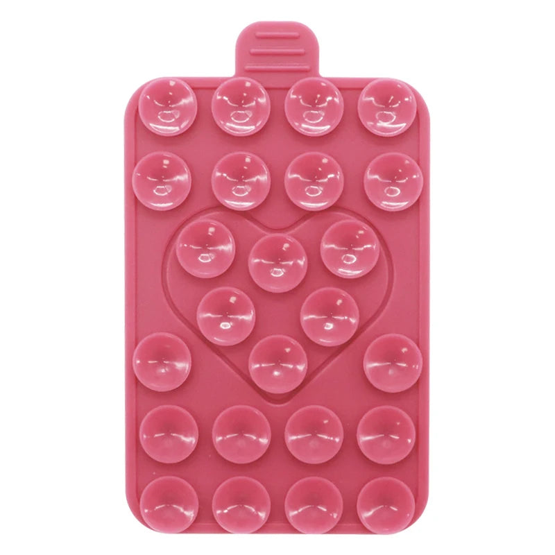 Heart Silicone Suction Cup Phone Holder – Wall & Desk Stand