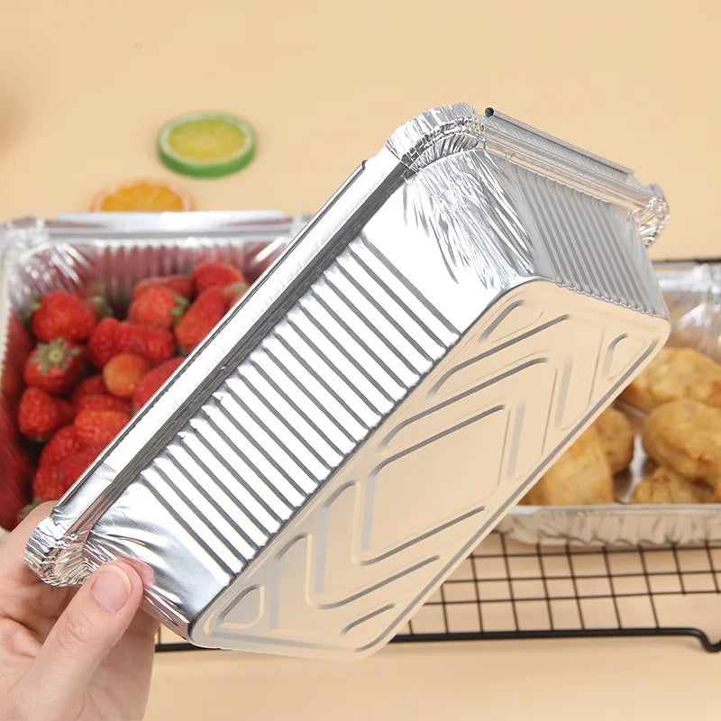 Disposable Aluminum Foil Tray Pans 1000ml – 20 or 50 Pack Disposable Baking Tray PLUSH