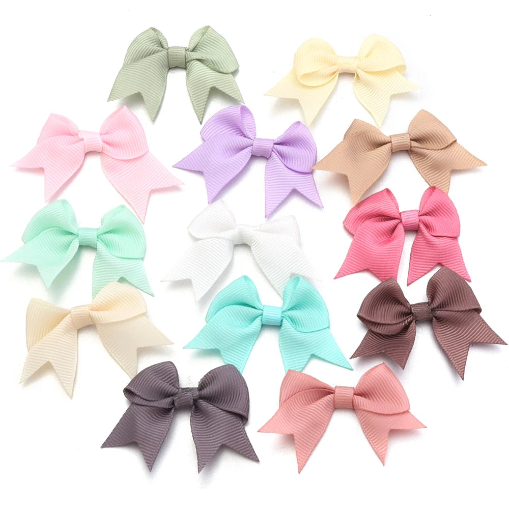 20pcs Satin Ribbon Bows – DIY Jewelry & Hair Accessories Ribbon Bow Embellishments PLUSH mixed 4x6mm