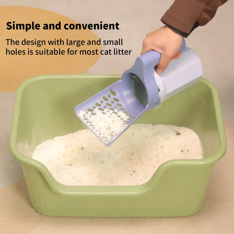 All-in-One Cat Litter Scoop with Waste Bin & Detachable Shovel Cat Litter Scoop PLUSH