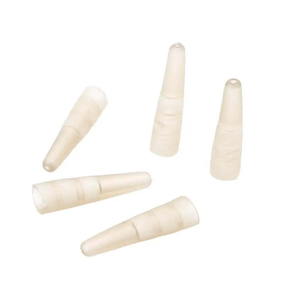 50pcs Rubber Tail Tube Rig Sleeves for Carp Fishing – Brown Fishing Rig Sleeves PLUSH