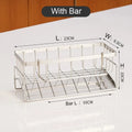 Stainless Steel Kitchen Sink Sponge & Drain Rack Organizer Sink Organizer Rack PLUSH Silvery