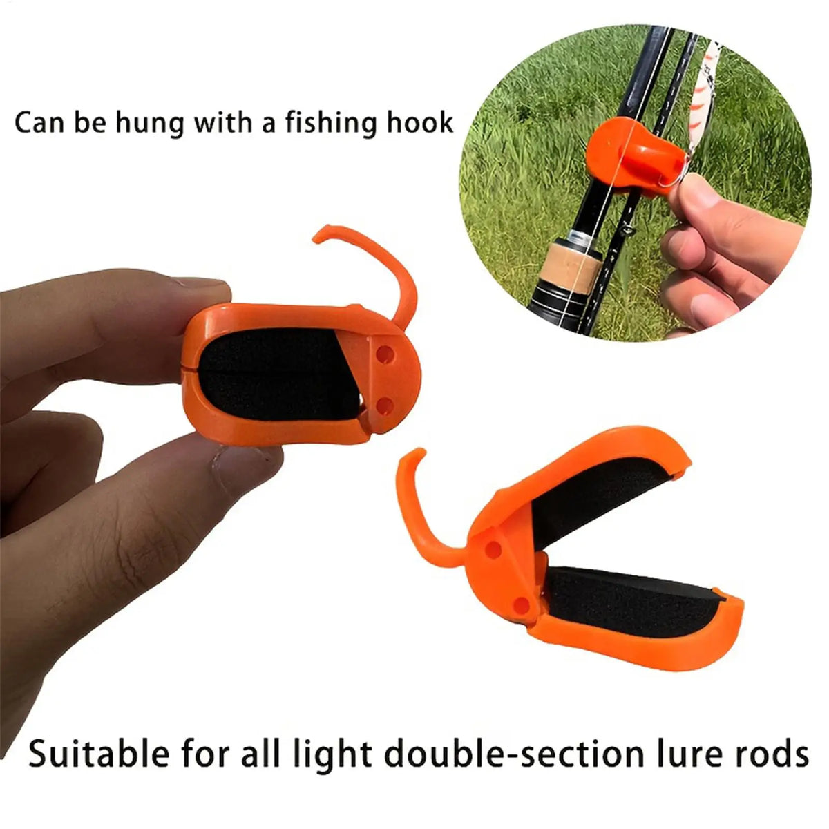 Fishing Rod Clips 4-Pack – Quick-Attach Secure Grip Holder Fishing Rod Holder PLUSH