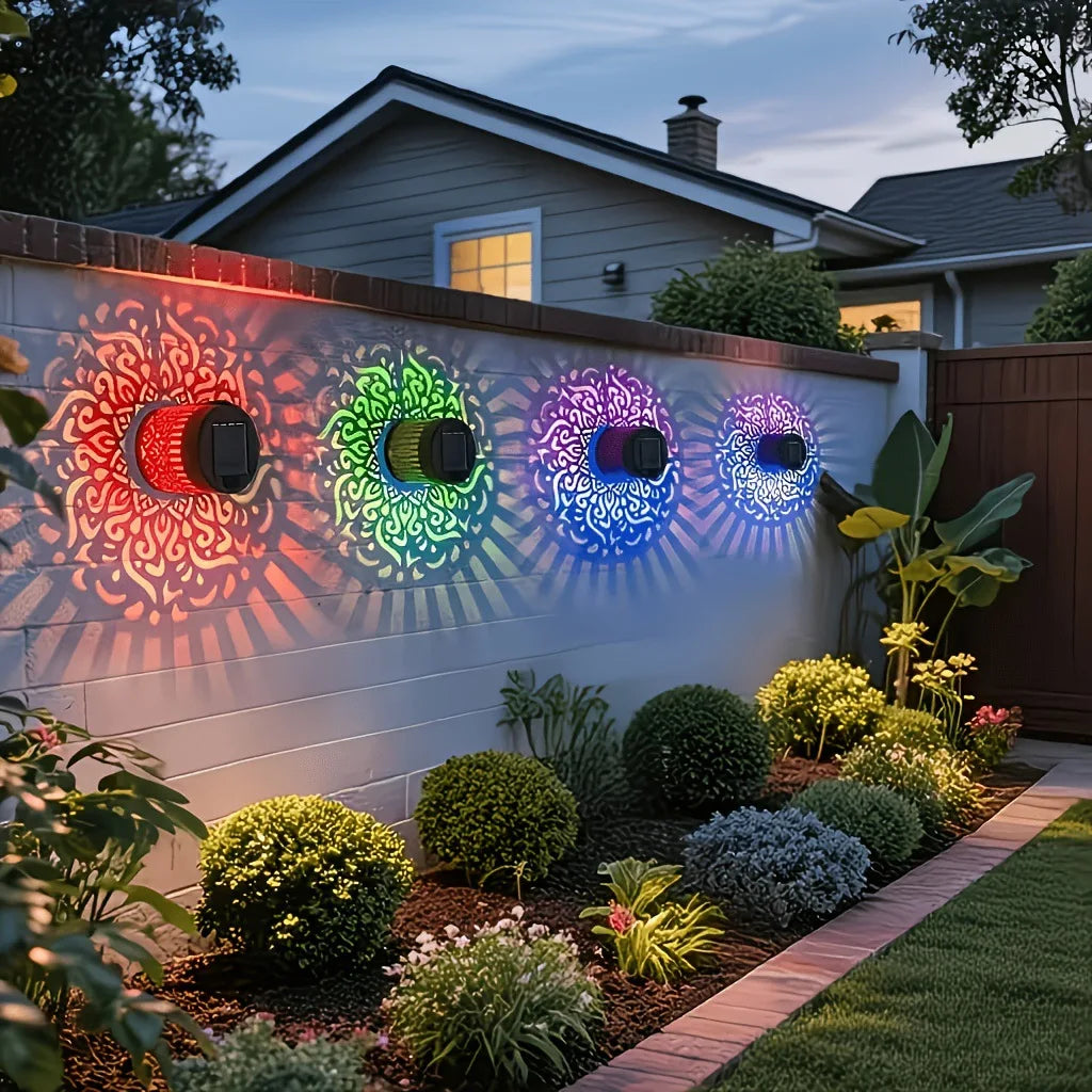 Solar Mandala Sunflower Wall Light – Outdoor Garden Decor Solar Wall Light PLUSH