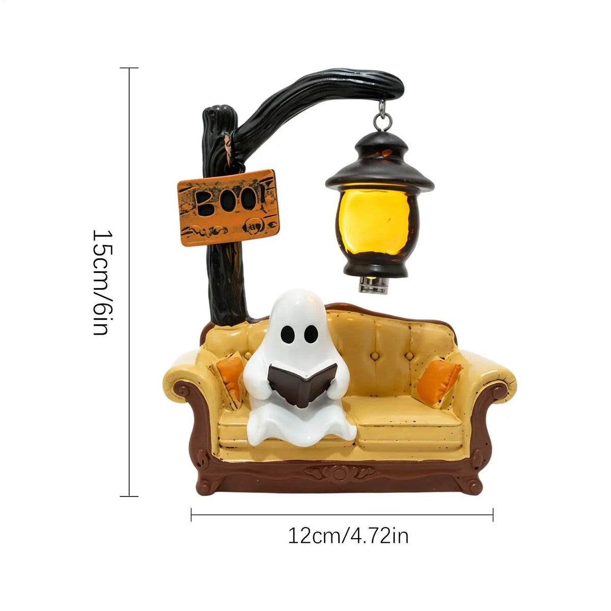 3D Resin Ghost Reading Night Light – Halloween Desk Lamp LED Decorative Lamp PLUSH