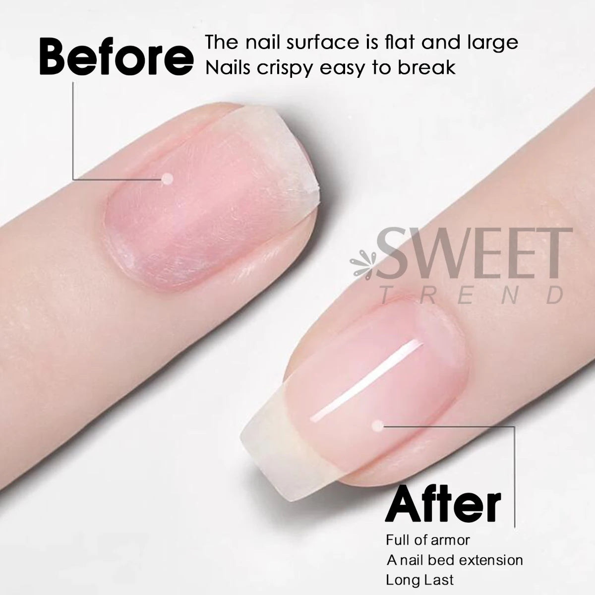 30g Clear Hard Nail Construction Gel – UV Builder & Extension Nail Builder Gel PLUSH