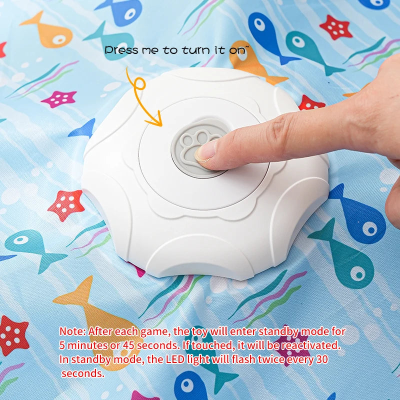 Electric Automatic Cat Turntable Toy – Interactive Wand Interactive Cat Toy PLUSH