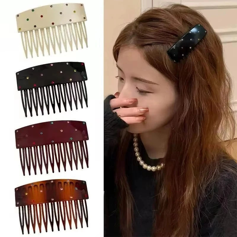 Korean Rhinestone Hair Comb – Colorful Crystal Hairpin Rhinestone Hair Comb PLUSH