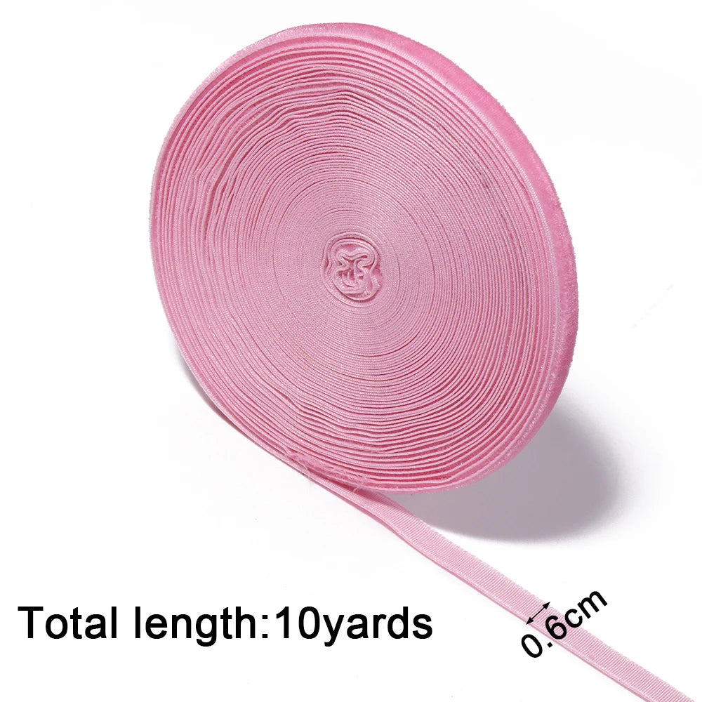 Deep Pink Single Face Velvet Ribbon 6–38mm | 5-10 Yards Velvet Craft Ribbon PLUSH 6mm x 10yards mm