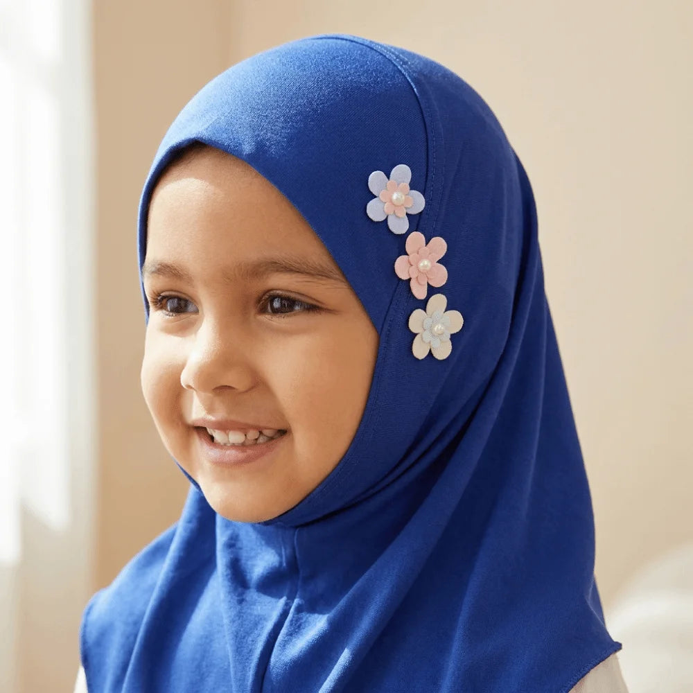 Girls Pull-On Hijab Turban Head Wrap | Soft Stretch | Ages 2–6 Kids Hijab Turban PLUSH