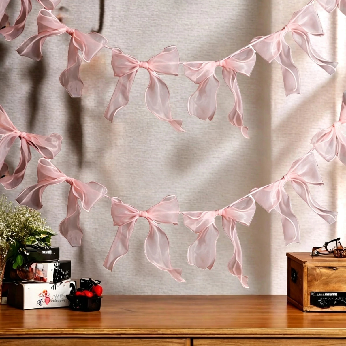 12pcs Bow Tassel Garland – Birthday, Wedding & Party Decor Party Garland Decor PLUSH