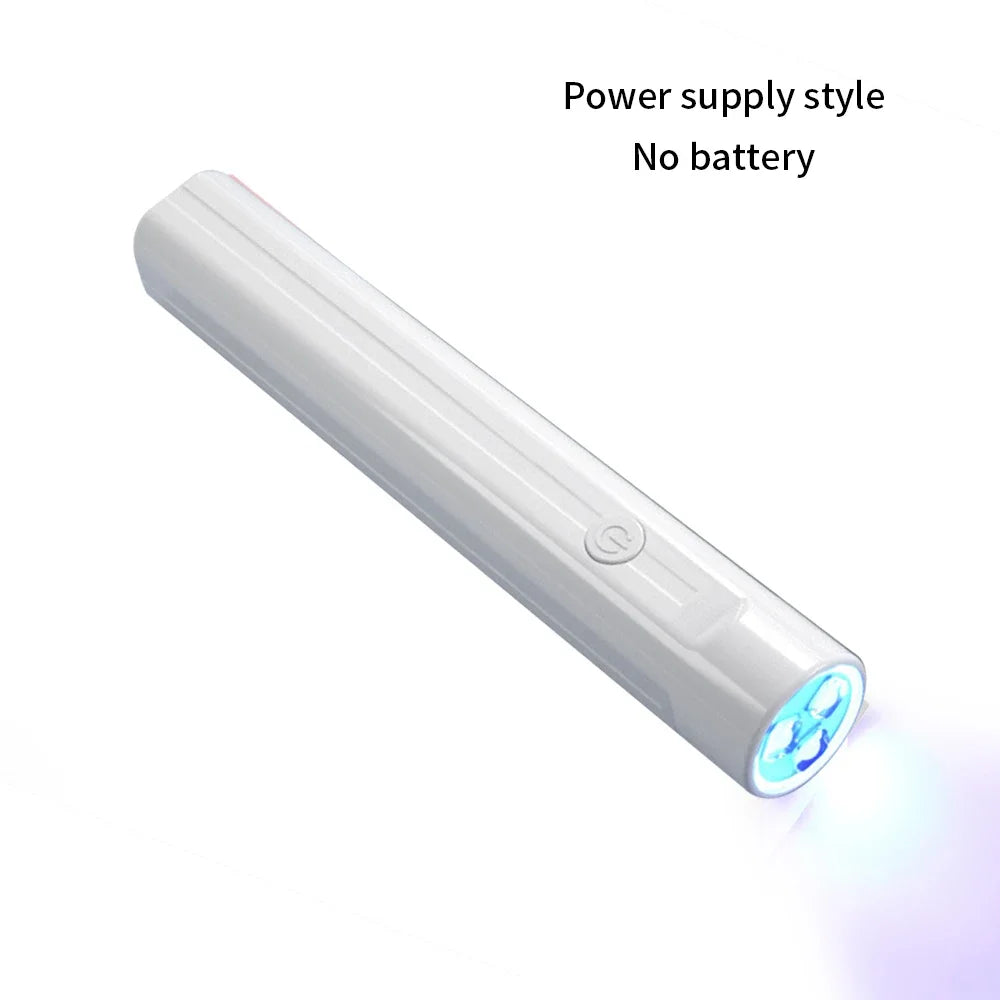 Portable Mini LED Nail Lamp – USB Gel Polish Dryer Pen LED Nail Lamp PLUSH WHITE-1PC USB Type-C