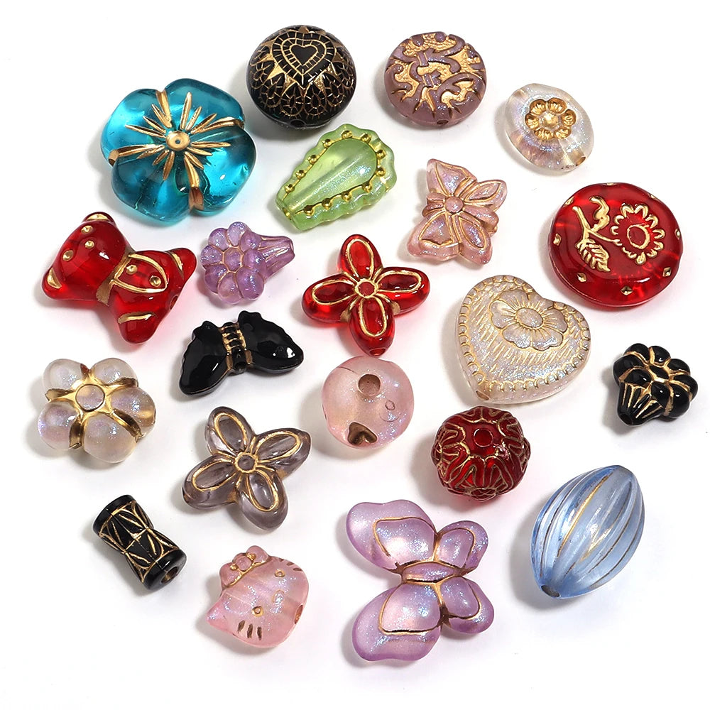 50g Vintage Acrylic Butterfly Flower Spacer Beads – DIY Jewelry Acrylic Spacer Beads PLUSH