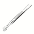 Stainless Steel Stamp Tweezers Flat Wide Tip – 1 or 2 Pcs Stamp Collecting Tweezers PLUSH 1 PC