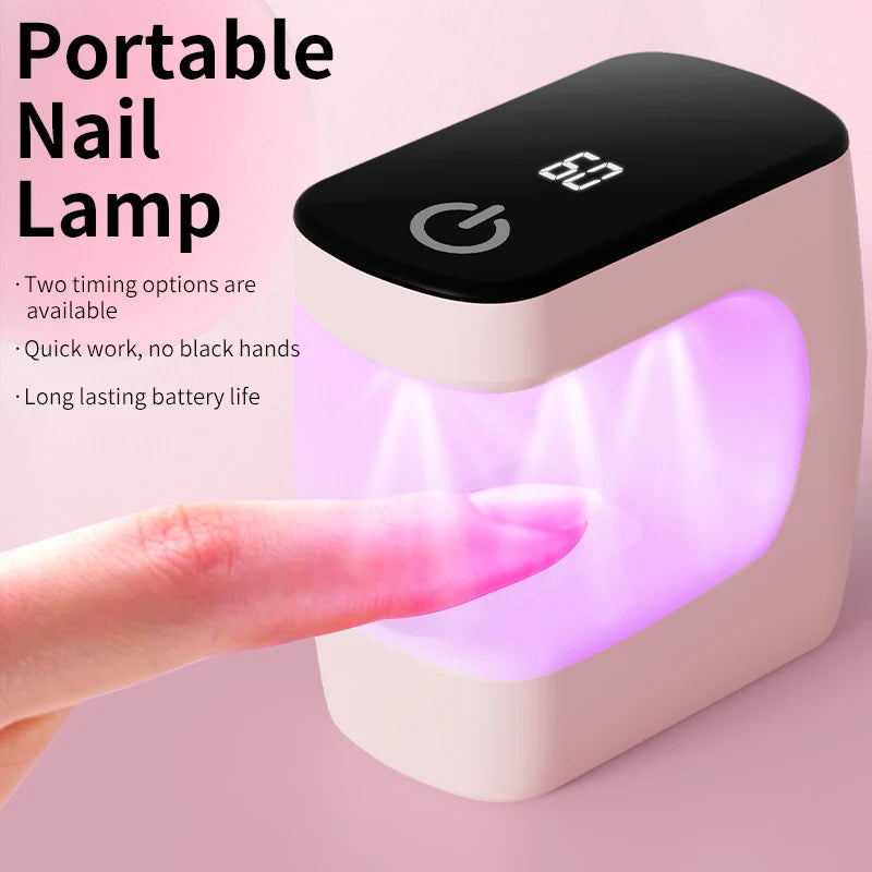 Portable Mini UV Nail Lamp – Rechargeable Flash Curing Dryer UV Nail Curing Lamp PLUSH