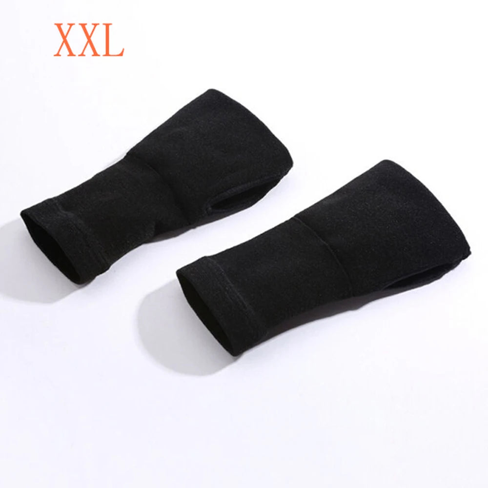 Nylon Elastic Compression Wrist Support Gloves & Thumb Brace Wrist Support Glove PLUSH black-XXL