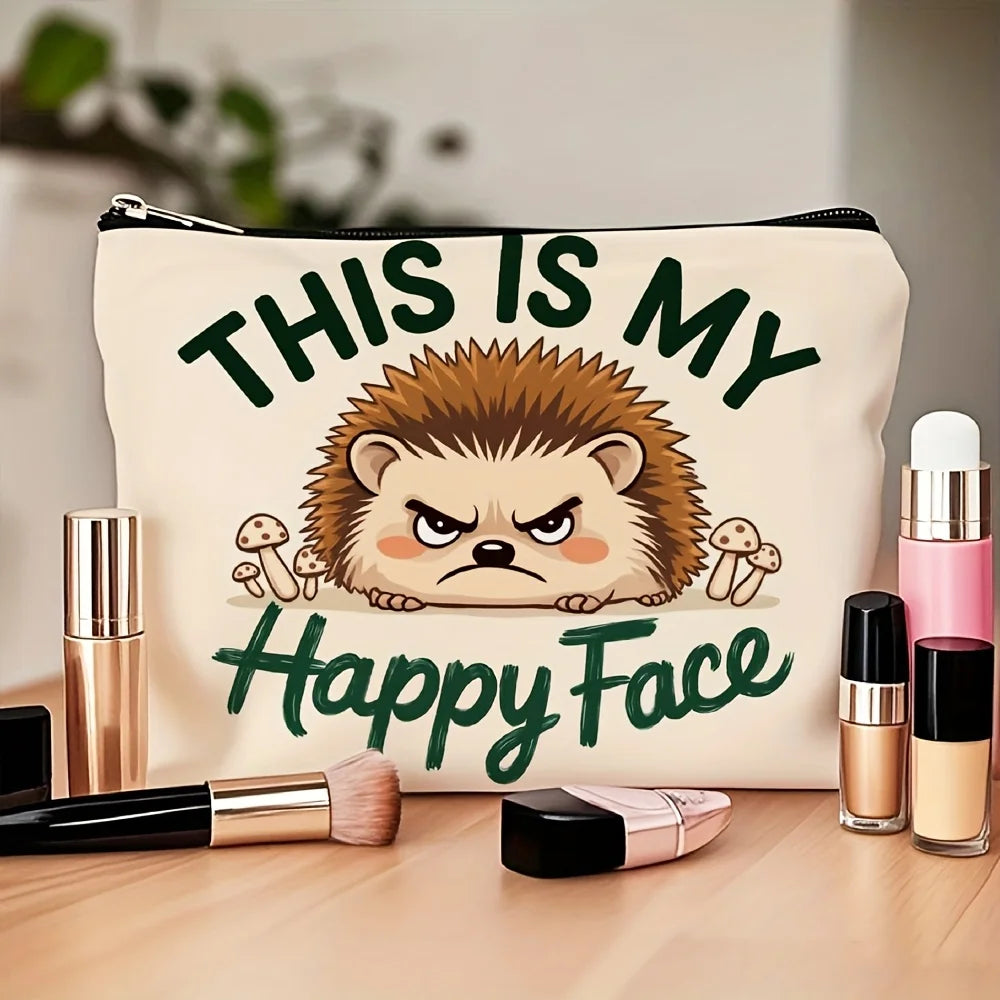 Hedgehog Makeup Bag – Zipper Travel Pouch & Jewelry Organizer Cosmetic Travel Bag PLUSH
