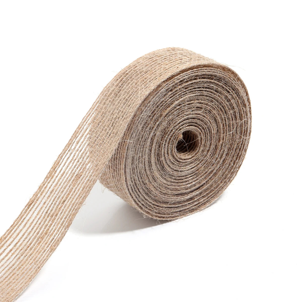 Natural Jute Burlap Hessian Ribbon 1–10m | Wedding & Gifts Burlap Craft Ribbon PLUSH 2.5cm 1m