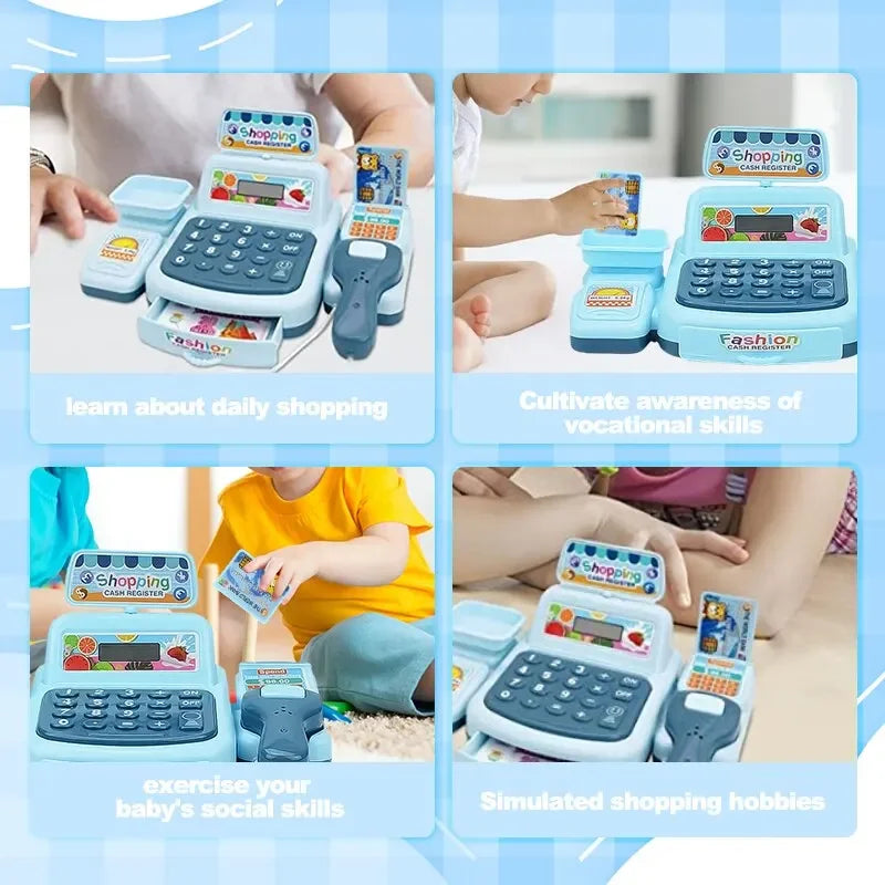 Kids Electronic Cash Register Toy – Pretend Play Supermarket Pretend Play Toy PLUSH