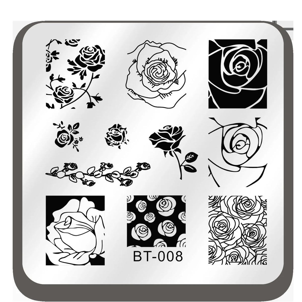 Nail Stamping Plates – Marble Leaves & Animals Stencils