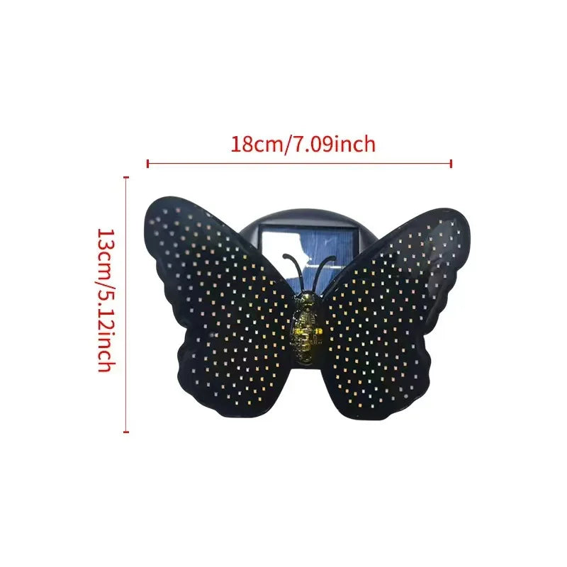 Solar LED Color-Changing Butterfly Garden Wall Light Solar Garden Light PLUSH
