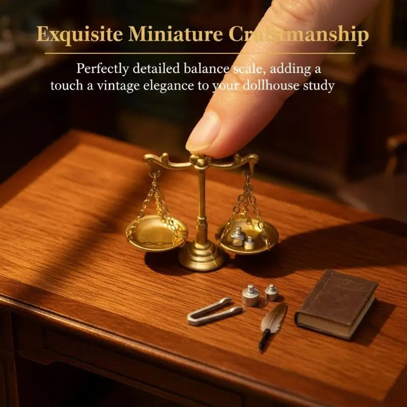 Miniature Balance Scale 1:12 Retro Dollhouse Accessory Model Dollhouse Accessory PLUSH