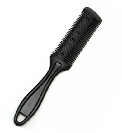 Hair Cutting Razor Comb – Thinning & DIY Styling Tool Hair Cutting Comb PLUSH Black